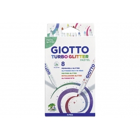 Giotto Turbo Glitter pastel 8er Kartonetui