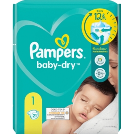 Pampers Windeln Baby Dry, Größe 1 Newborn, 2-5kg, Einzelpack