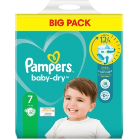 Pampers Windeln Baby Dry, Größe 7 Extra Large, 15+kg, Doppelpack
