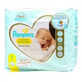 Pampers Windeln Premium Protection Größe 1, New Baby Newborn 2-5 kg, Einzelpack