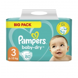 Pampers Windeln Baby Dry Gr. 3 Midi, 6-10 kg, Big Pack