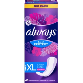 Always Daily Protect Extra Long Slipeinlagen mit Frischeduft