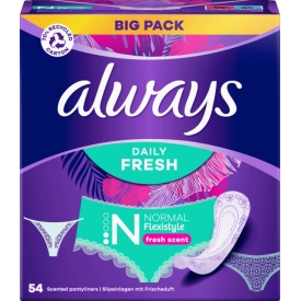 Always Daily Fresh Slipeinlagen Flexistyle Normal mit Frischeduft Big Pack
