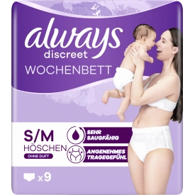 Always Wochenbett Pants discreet Postpartum, Gr. S/M