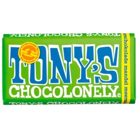 Tonys Chocolonely Zartbitterschokolade mit Mandeln und Meersalz