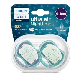Philips Avent Ultra air Schnuller Nighttime 6-18 Monate