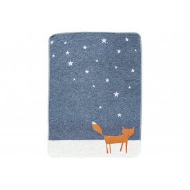 Fussenegger Babydecke Baumwolle/Flanell KiDs Fuchs unter Sternen 90x70cm grau