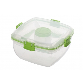 Sistema Salatbox to go mit Besteck 1,1 l 16,5x16,5x8,5cm farbig sortiert